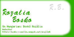 rozalia bosko business card