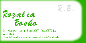 rozalia bosko business card